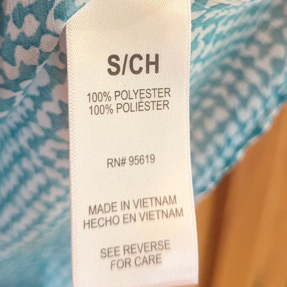 Fever, Size Small, Sky Blue and White Tunic - Picture 3 of 12